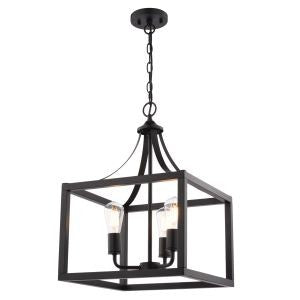 Vaxcel - P0469 - Three Light Pendant - Pratt - Matte Black