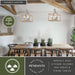 Vaxcel - P0470 - Three Light Pendant - Pratt - Satin Nickel and Light Oak