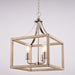 Vaxcel - P0470 - Three Light Pendant - Pratt - Satin Nickel and Light Oak
