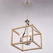 Vaxcel - P0470 - Three Light Pendant - Pratt - Satin Nickel and Light Oak