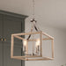 Vaxcel - P0470 - Three Light Pendant - Pratt - Satin Nickel and Light Oak