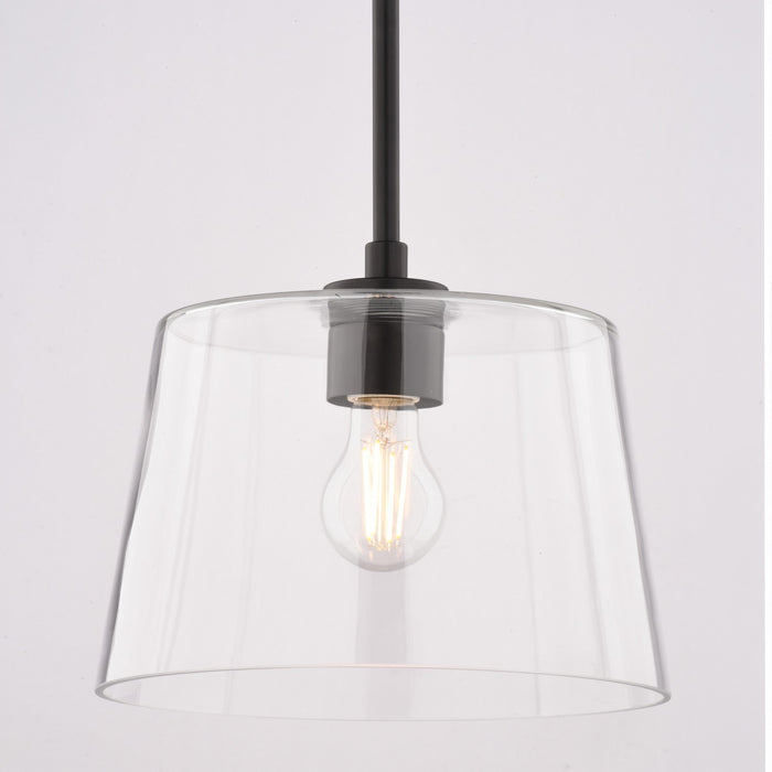 Vaxcel - P0472 - One Light Pendant - Evanston - Matte Black