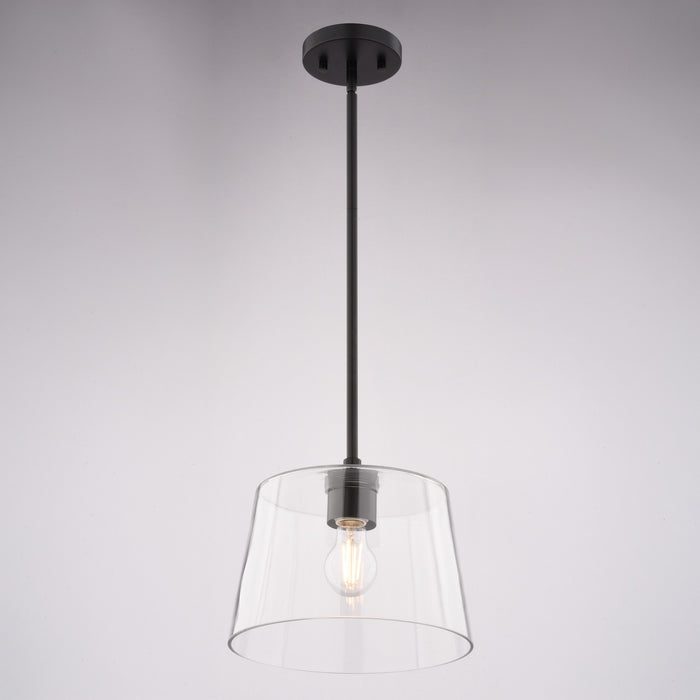 Vaxcel - P0472 - One Light Pendant - Evanston - Matte Black