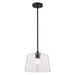 Vaxcel - P0472 - One Light Pendant - Evanston - Matte Black
