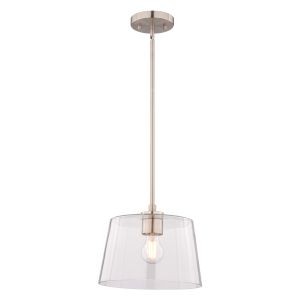 Vaxcel - P0473 - One Light Pendant - Evanston - Satin Nickel