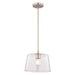 Vaxcel - P0473 - One Light Pendant - Evanston - Satin Nickel