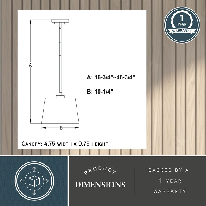 Vaxcel - P0473 - One Light Pendant - Evanston - Satin Nickel