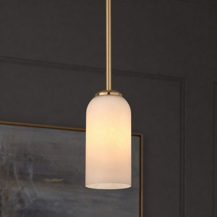 Vaxcel - P0478 - One Light Mini Pendant - Shelby - Champagne Gold