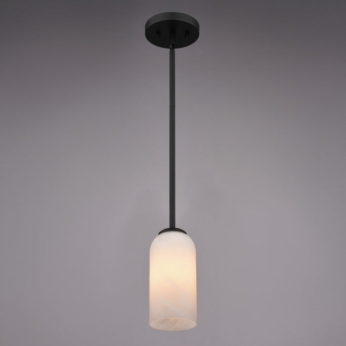Vaxcel - P0479 - One Light Mini Pendant - Shelby - Matte Black
