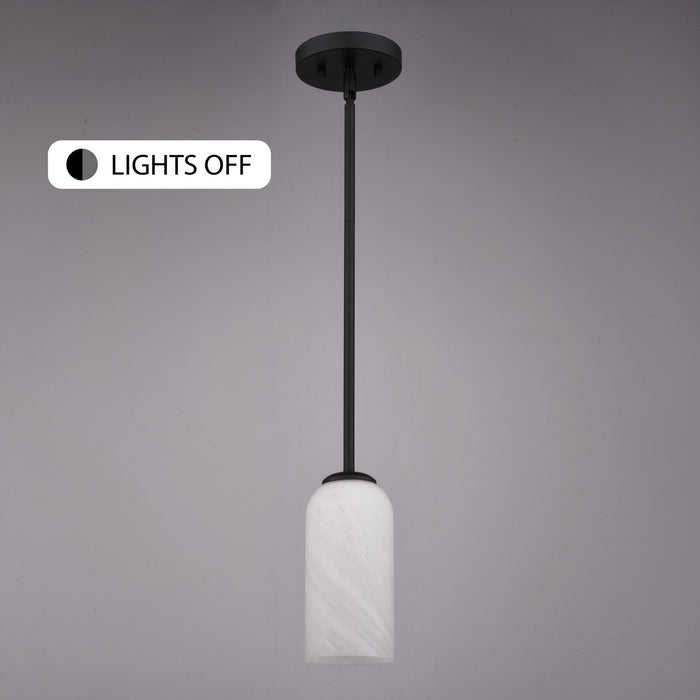 Vaxcel - P0479 - One Light Mini Pendant - Shelby - Matte Black