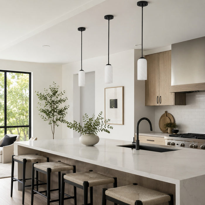 Vaxcel - P0479 - One Light Mini Pendant - Shelby - Matte Black