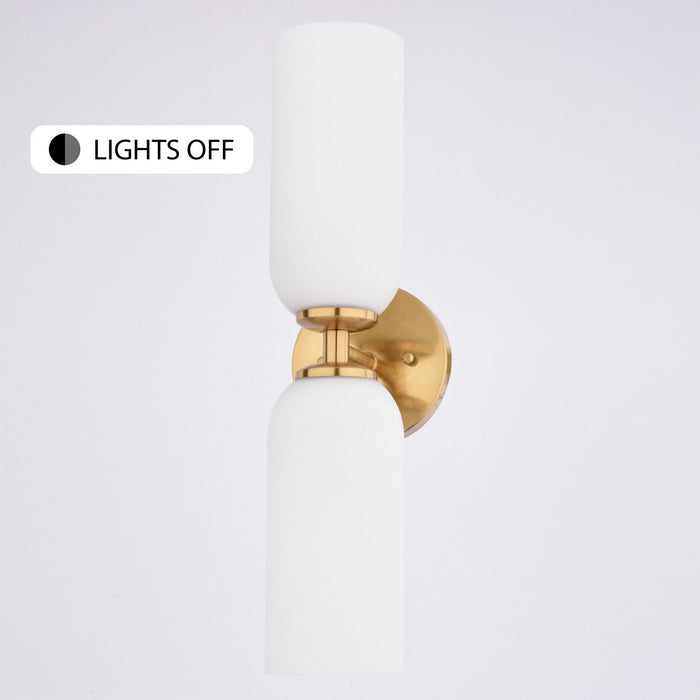 Vaxcel - W0566 - Two Light Wall Sconce - Shelby - Natural Brass