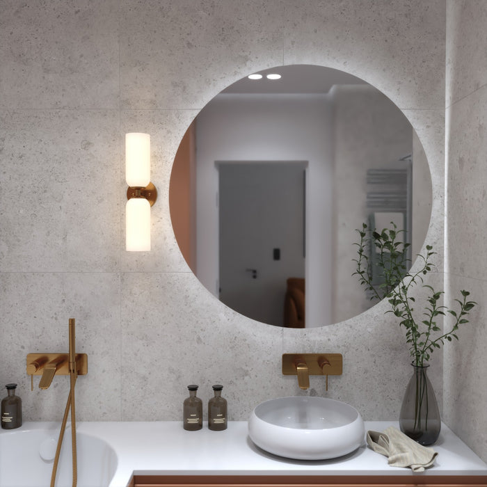 Vaxcel - W0566 - Two Light Wall Sconce - Shelby - Natural Brass