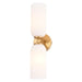 Vaxcel - W0566 - Two Light Wall Sconce - Shelby - Natural Brass