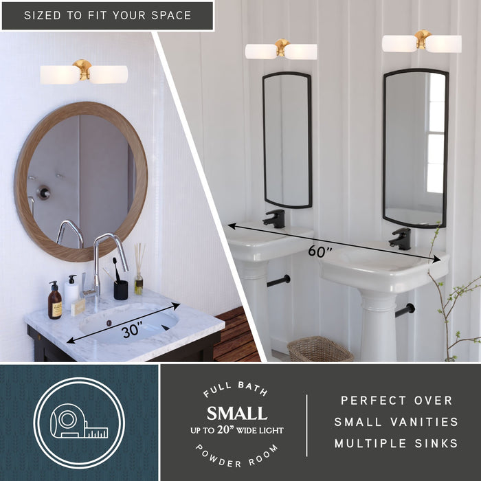 Vaxcel - W0566 - Two Light Wall Sconce - Shelby - Natural Brass