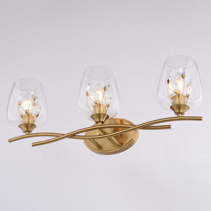 Vaxcel - W0567 - Three Light Vanity - Wilmette - Champagne Gold