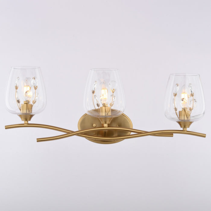 Vaxcel - W0567 - Three Light Vanity - Wilmette - Champagne Gold