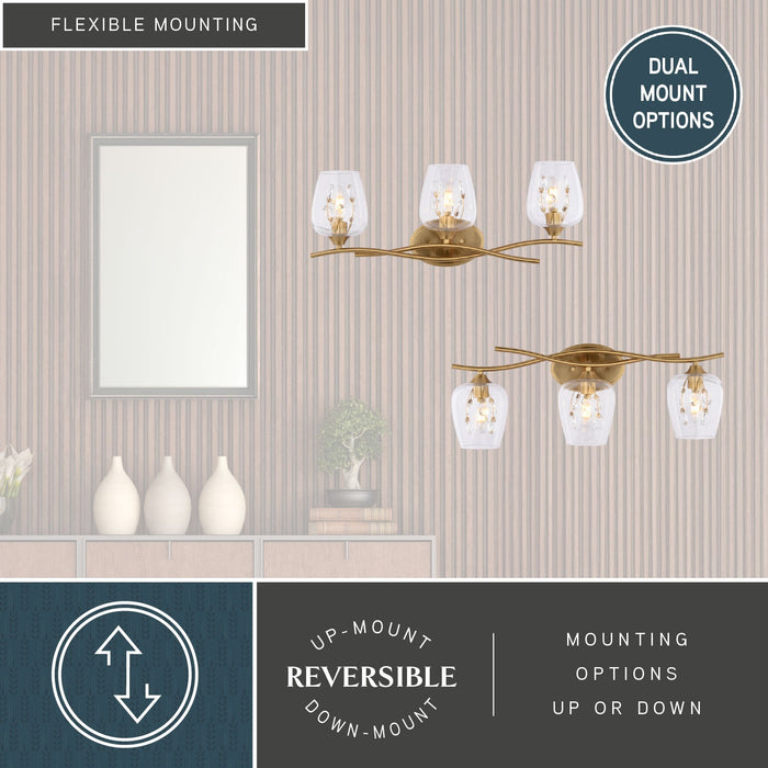 Vaxcel - W0567 - Three Light Vanity - Wilmette - Champagne Gold