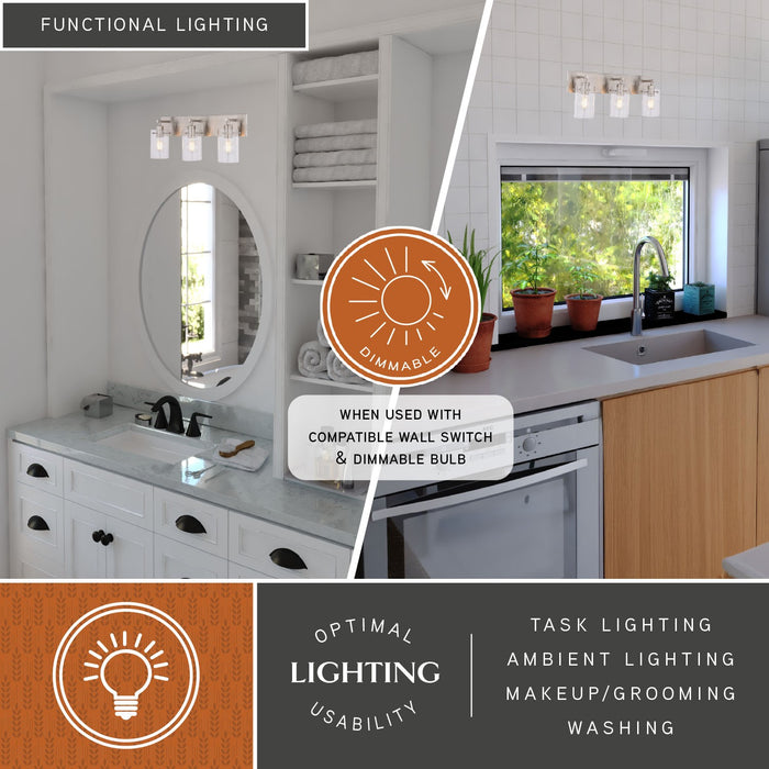 Vaxcel - W0568 - Three Light Vanity - Northfield - Satin Nickel