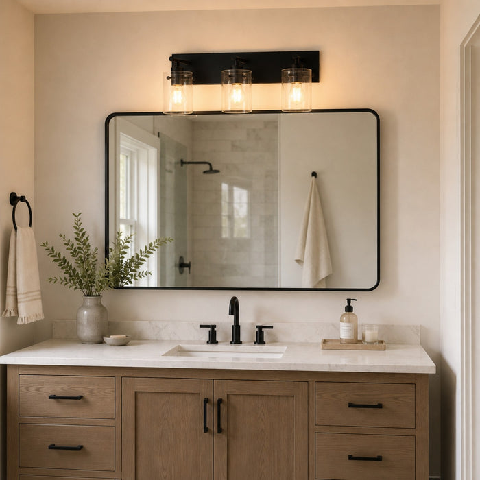 Vaxcel - W0569 - Three Light Vanity - Northfield - Matte Black