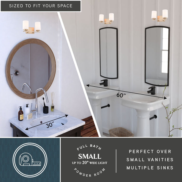 Vaxcel - W0571 - Two Light Vanity - Park Ridge - Champagne Gold