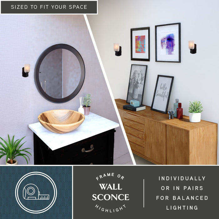Vaxcel - W0573 - One Light Vanity - Laurelhurst - Matte Black