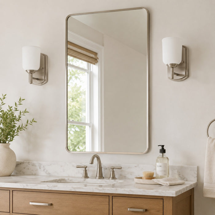Vaxcel - W0574 - One Light Vanity - Laurelhurst - Satin Nickel