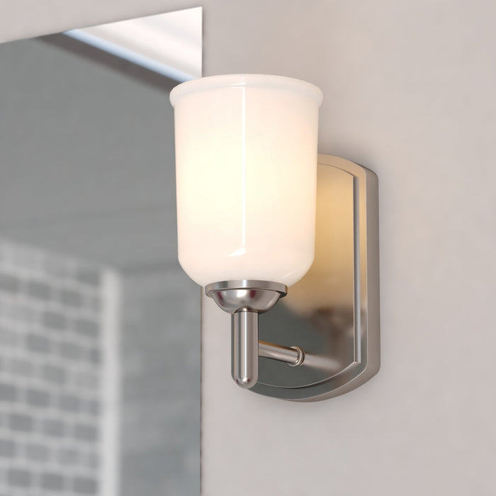 Vaxcel - W0574 - One Light Vanity - Laurelhurst - Satin Nickel