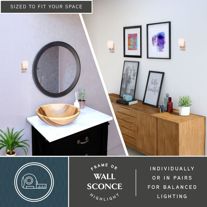 Vaxcel - W0574 - One Light Vanity - Laurelhurst - Satin Nickel