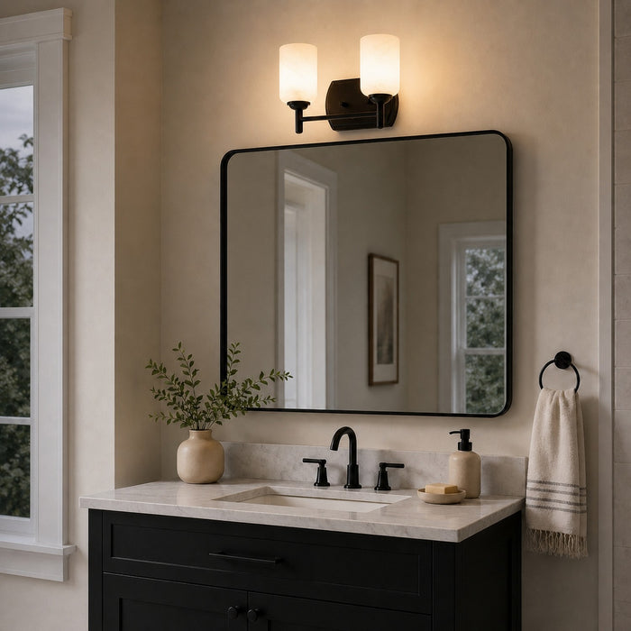 Vaxcel - W0575 - Two Light Vanity - Laurelhurst - Matte Black