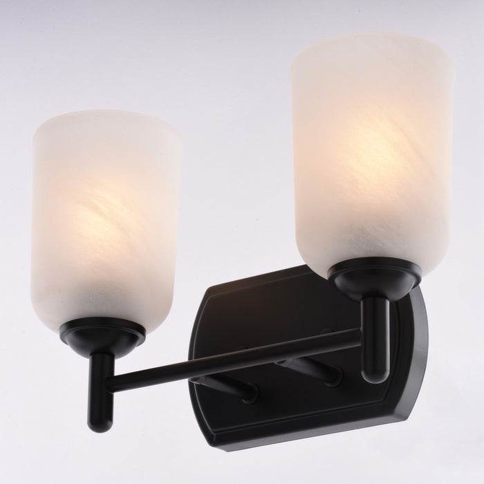 Vaxcel - W0575 - Two Light Vanity - Laurelhurst - Matte Black