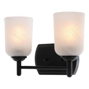 Vaxcel - W0575 - Two Light Vanity - Laurelhurst - Matte Black