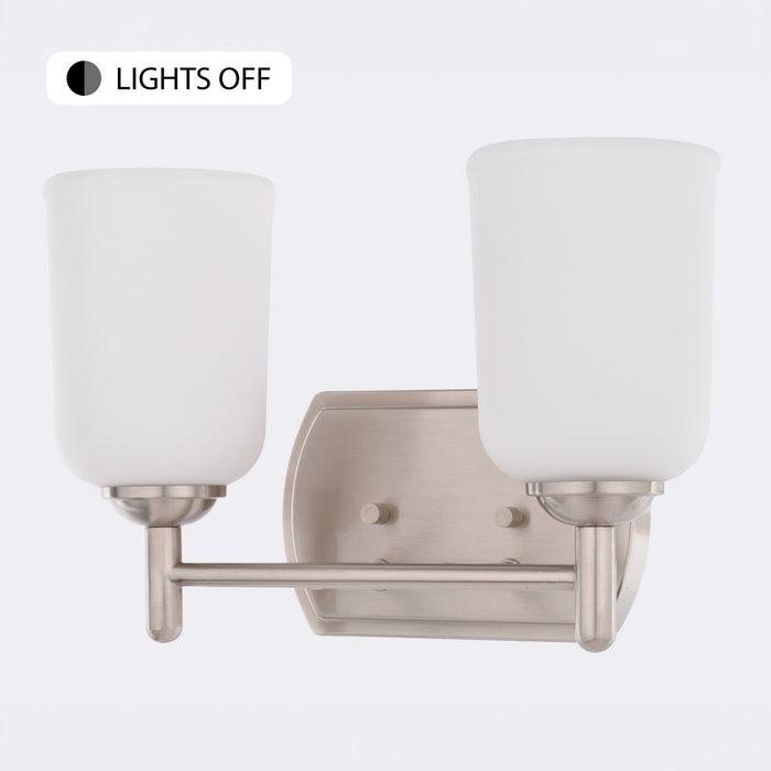 Vaxcel - W0576 - Two Light Vanity - Laurelhurst - Satin Nickel