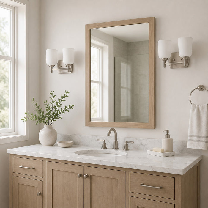 Vaxcel - W0576 - Two Light Vanity - Laurelhurst - Satin Nickel