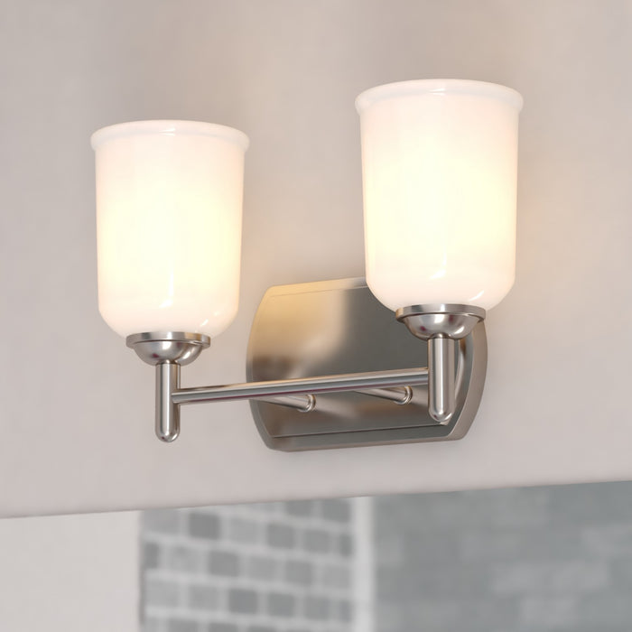 Vaxcel - W0576 - Two Light Vanity - Laurelhurst - Satin Nickel