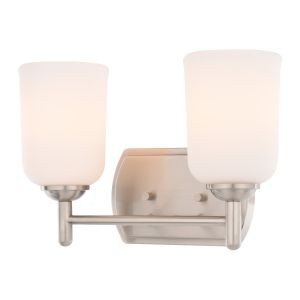 Vaxcel - W0576 - Two Light Vanity - Laurelhurst - Satin Nickel