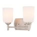 Vaxcel - W0576 - Two Light Vanity - Laurelhurst - Satin Nickel