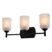 Vaxcel - W0577 - Three Light Vanity - Laurelhurst - Matte Black