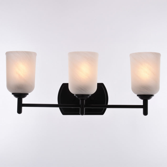 Vaxcel - W0577 - Three Light Vanity - Laurelhurst - Matte Black