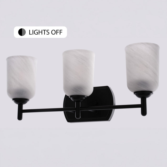 Vaxcel - W0577 - Three Light Vanity - Laurelhurst - Matte Black