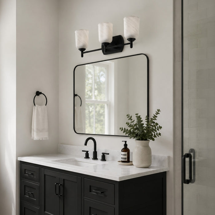 Vaxcel - W0577 - Three Light Vanity - Laurelhurst - Matte Black