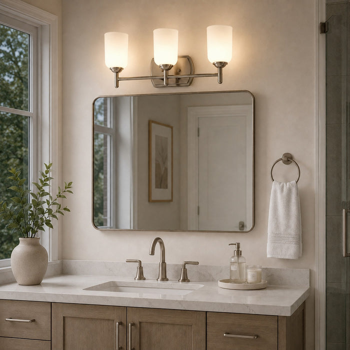 Vaxcel - W0578 - Three Light Vanity - Laurelhurst - Satin Nickel