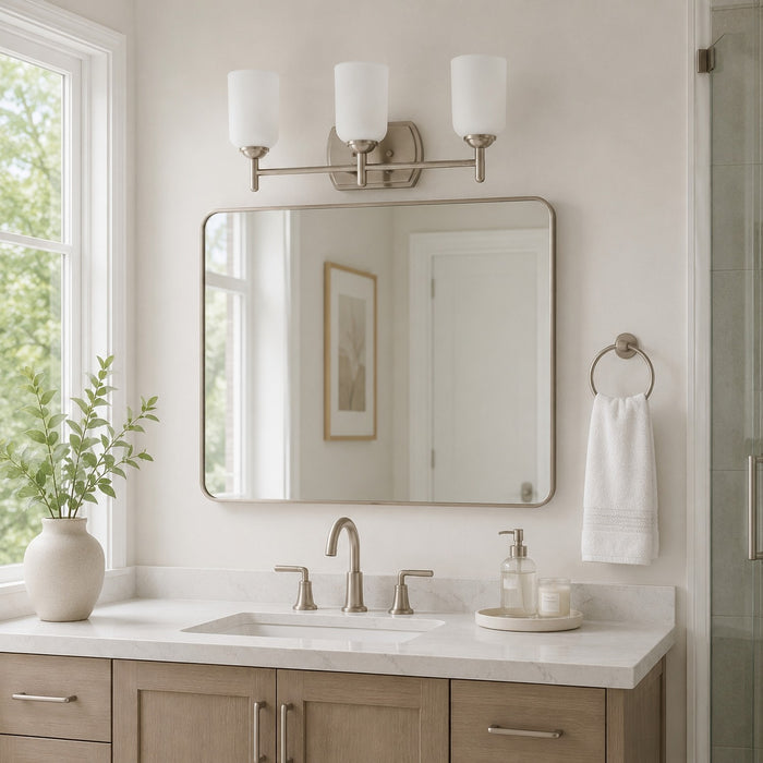 Vaxcel - W0578 - Three Light Vanity - Laurelhurst - Satin Nickel