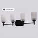 Vaxcel - W0579 - Four Light Vanity - Laurelhurst - Matte Black