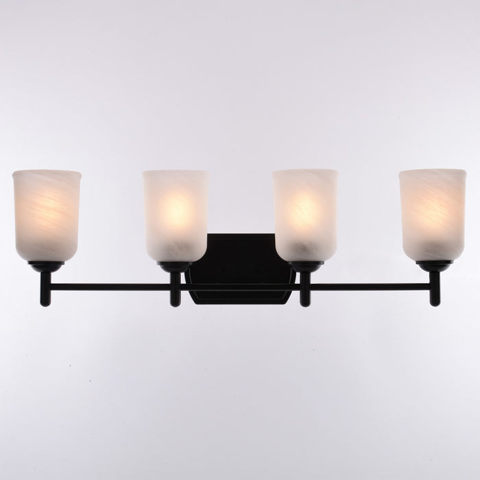 Vaxcel - W0579 - Four Light Vanity - Laurelhurst - Matte Black