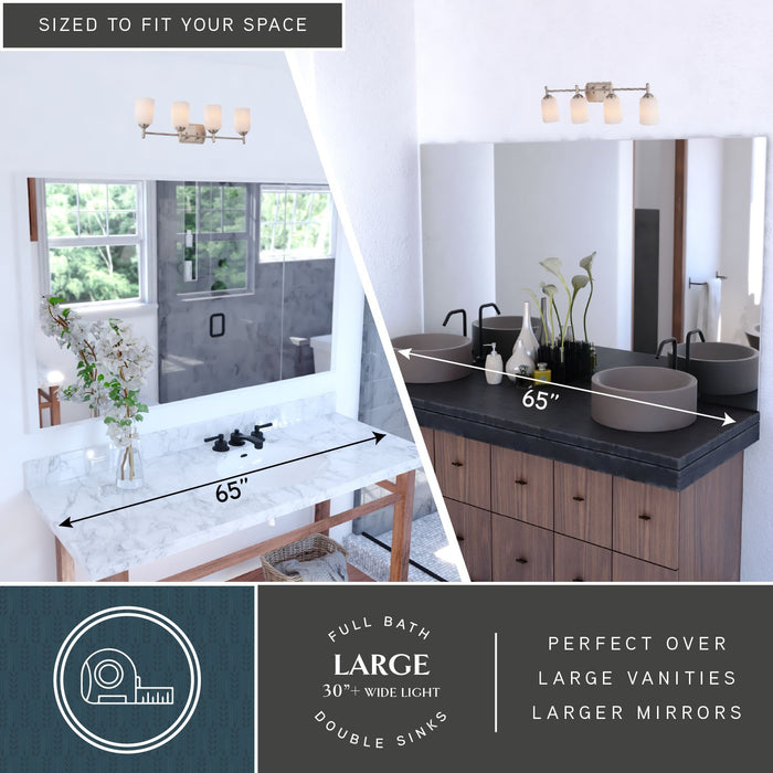 Vaxcel - W0580 - Four Light Vanity - Laurelhurst - Satin Nickel