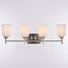 Vaxcel - W0580 - Four Light Vanity - Laurelhurst - Satin Nickel