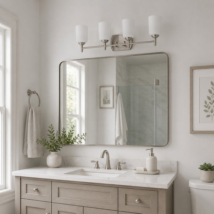 Vaxcel - W0580 - Four Light Vanity - Laurelhurst - Satin Nickel