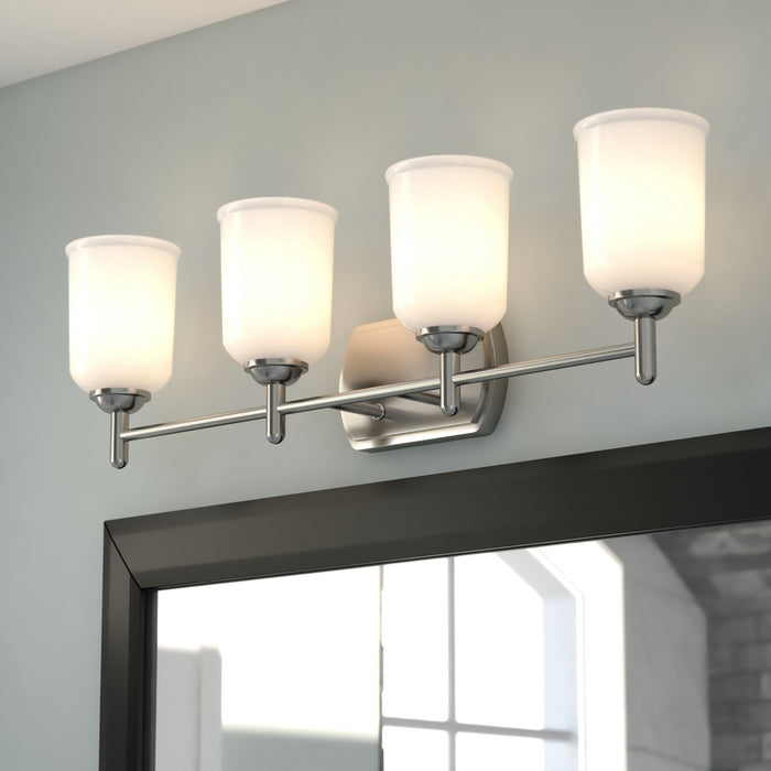 Vaxcel - W0580 - Four Light Vanity - Laurelhurst - Satin Nickel