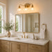 Vaxcel - W0581 - Three Light Vanity - Shirley - Champagne Gold